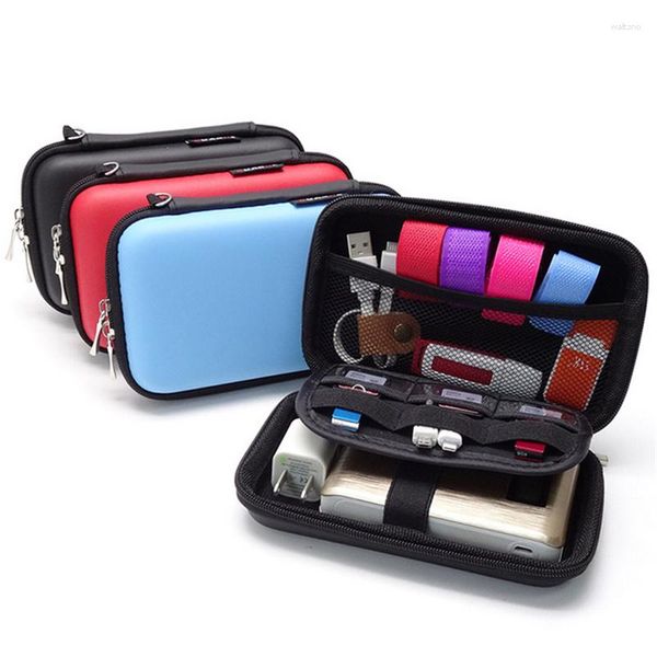 Bolsas de lona estuche de disco duro ordenado bolsas de almacenamiento de protección externa electrónica gadget cable bolsillo para auriculares sd sd disco y ssd de HDD portátil