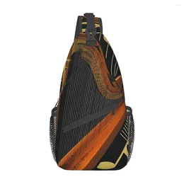 Plunjezakken Harp en Muzieknoot Kunstborsttas Trendy met rits Mesh Out Leuk cadeau in meerdere stijlen