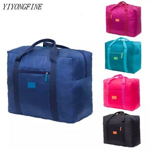 Sacs polochons haute capacité sac de voyage pliant en nylon sac polochon étanche main vêtements organisateur hommes et femmes voyage stockage emballage cube 230714