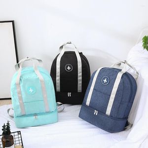 Bolsas de lona Bolsas de viaje de alta capacidad Fin de semana Ropa necesaria Cosméticos Artículos personales Organizar Bolso Accesorios de almacenamiento a prueba de agua