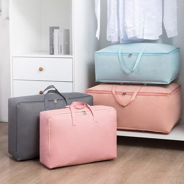 Sacs polochons grande capacité sac de rangement pour vêtements armoire étanche garde-robe organisateur couette oreiller couverture anti-poussière literie boîte