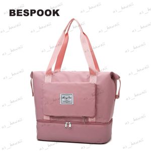 Duffel -tassen Grote capaciteit opvouwbare reistassen met schoencompartiment voor vrouwen multifunctionele grote duffel waterdichte draagtas TOTE T230505