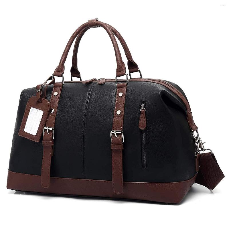 Duffel Bags Large Capacity Neutral Portable Travel Bag Business Trip Waterproof PU Lightweight Single Shoulder Backpack