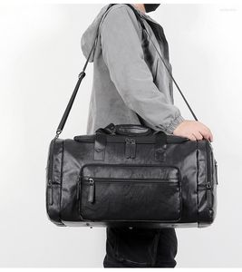 Sacs Duffel Sac de voyage en cuir Weekender Nuit imperméable à l'eau Grand bagage à main T pour