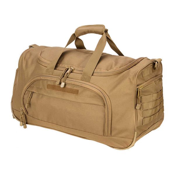 Sacs polochons Lqarmy 50l Gym pour hommes Sac de sport tactique Voyage militaire Work Out avec compartiment à chaussures 230404