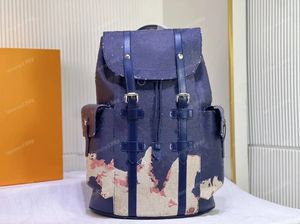 Sacs sacs sacs à bagages voyage pour hommes et femmes christopher sac à dos gm mm pm designer feux d'artifice de style sac à dos extérieur de grande capacité sac de transport bleu