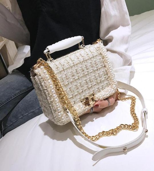 Bolsas de lona diseñadora de lujo para mujeres marca tweed de moda mini bolso 2021 tendencia femenina elegante capitán de hombro pequeño mango superior T4659572