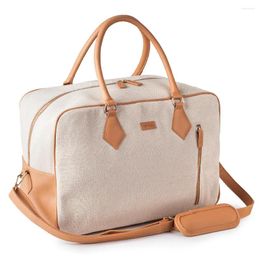 Duffel Bags Mealivos dames dames canvas reisweekender overnacht handbagage schoudertas in trolley mouw