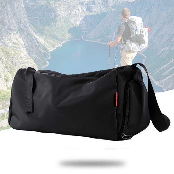 Bolsas de lona Hombres Gimnasio para entrenamiento físico Viajes al aire libre Deporte Multifunción Separación húmeda seca Viaje corto Messenger S / L / XL 230404