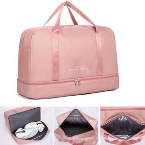 Duffel Bags Heren Travel Yoga Gym Handtas Sports Fitness Schoudertas Waterdichte droge en natte scheiding Bagagepakket voor mannelijke vrouwen vrouwelijk 230223