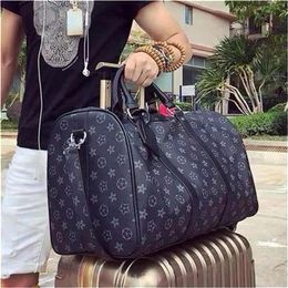 Bolsas de lona para hombre, bolsas de lona de viaje, bolsos de equipaje de diseñador de marca con capacidad de bloqueo, bolsa deportiva de tamaño 55CM