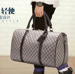 Duffel Bags Minimalistische reistas voor heren Pu Leather Business Short Distance Bagage Women's Handtassen Pak Heren Foldable