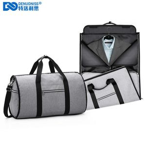 Bolsas de lona multifunción de gran capacidad para hombre, bolsa de viaje impermeable para traje de viaje, almacenamiento de equipaje de mano, para colgar