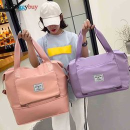 Bolsas de lona Bolsas de viaje multifuncionales Bolsas de hombro plegables Bolsos de mano de entrenamiento portátiles Ropa de mujer Artículos diversos Suministros 230223