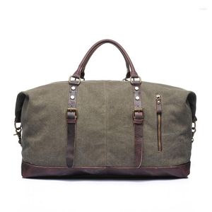 Duffel Bags Nesitu Highd Big grote capaciteit Grijs Wit Khaki Army Green Vintage Canvas Men Travel Gym Duffle Male Messenger Bag M2077