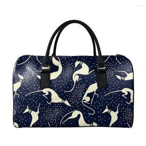 Sacs Duffel Noisydesigns Voyage Sac à main pour femme Grand cuir Hommes Bagages Lady Sac fourre-tout Greyhound Prints Personnaliser Dropship