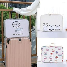 Sacs à bagages portables Sac de bagages portables Drived Cartoon Imprimé PU Lunch Handbag Sacturier de grande capacité