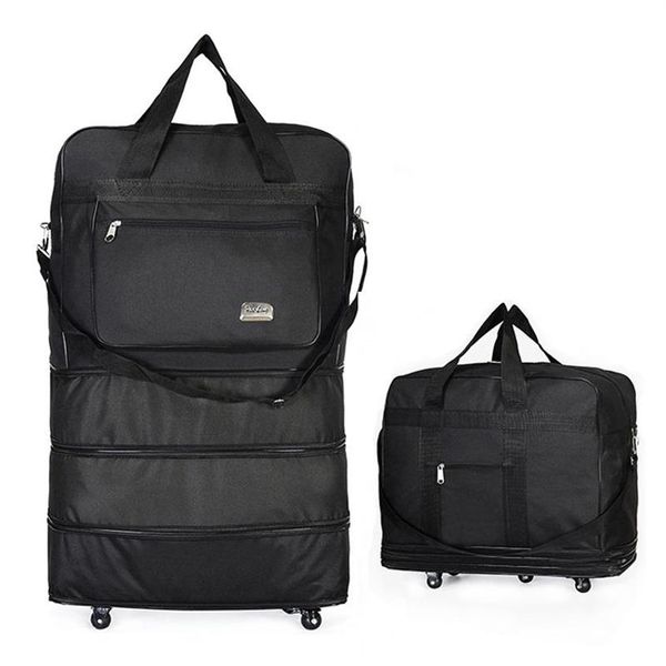 Sacs Duffel Sac de voyage portable Rolling Air Roller Extensible Oxford Tissu Bagage avec roue Nuit Overnight269w