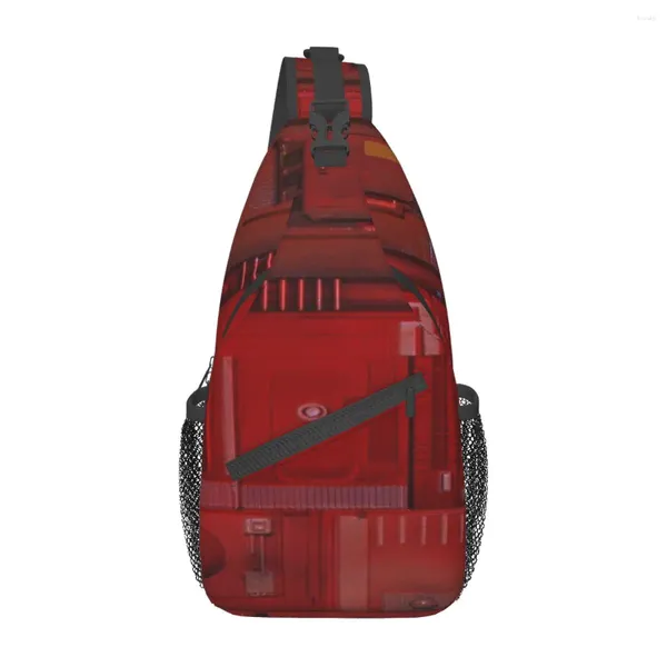 Sacs Duffel Sac de poitrine nain rouge rétro avec fermeture à glissière école en maille joli cadeau multi-style