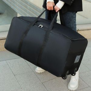 Plunjezakken Rolling Wheel Travel Duffle Bag Met Handvat Lichtgewicht Cabine Koffer Voor Draagbaar Duurzaam Unisex 10kg Handbagage