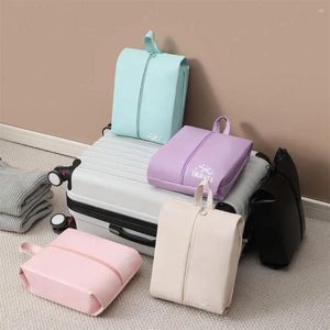 Sacs sacs à chaussures de voyage en couleur unie à bagages à bagages commode de sous-vêtements de sous-vêtements de sous-vêtements sachet nylon organisateur