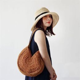 Duffel Bags Straw handtas Casual grote capaciteit winkelen one-shoulder tas dames zomervakantie Seaside strand IL00611