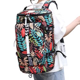 Duffel Bags Tinyat Print Leaf Women's Travel Bag Weekend Backpack Ladies Sport Grote capaciteit Bagage Multifunctionele Crossbody 230223