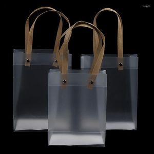 Duffel Bags Transparante zachte PVC Handtas met handlus Tote Tas Women Sieraden Verpakking Toiletartikelen Cosmetische opslag Winkelen Organisator