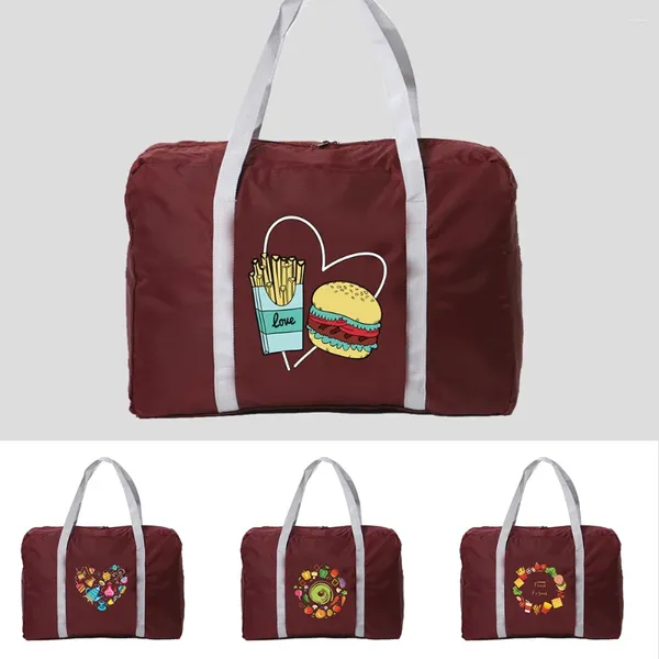 Sacs polochons accessoires de voyage en Nylon pliable unisexe grande capacité sac de rangement de bagages femmes sacs à main étanche alimentaire