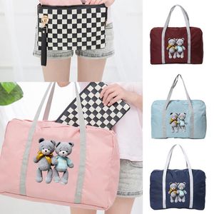 Plunjezakken reistas opvouwbare vrouwen duffel grote capaciteit bagage tote cartoon patroon comfortabel draagbare organisatorduffel