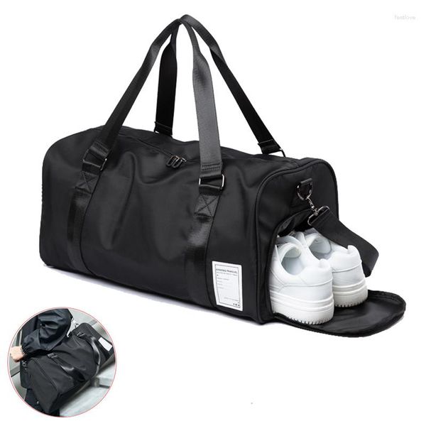 Bolsas de lona Bolsa de viaje para hombres Bolso de equipaje Gran capacidad Impermeable Deportes Gimnasio Estuche Crossover Hombro Equipaje Organizadores de embalaje