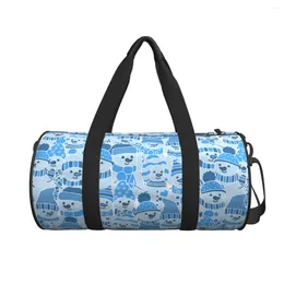 Duffel Bags Travel Bag Snowmen Gym Kerstmis Santa Oxford Sport Grote Yoga Patroon Handtas Grafische fitness voor mannen Women