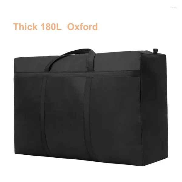 Bolsas de lona Unisex de gran capacidad, bolsa de lona plegable, ropa de viaje, almacenamiento con cremallera, Oxford, fin de semana, equipaje portátil grueso