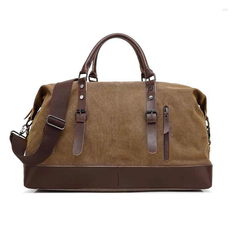 Duffel Bags Unisex Large Capacity Travel Bag Luggage Casual Canvas One Shoulder Messenger Handbag Dual Use