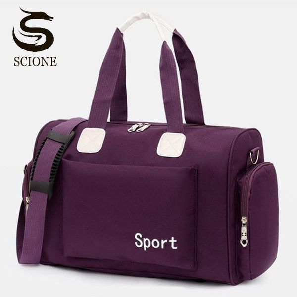 Sacs polochons unisexe sac de voyage Oxford sport Yoga sacs à main grand bagage couleur unie épaule Portable salle de sport 2021 XA214M1