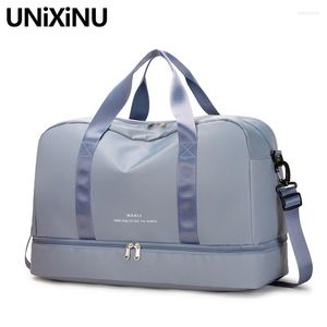 Duffel Bags Unixinu nylon damesreistas vrouwelijke tas voor vrouwen grote bagage handtassen casual heren duffle schouder