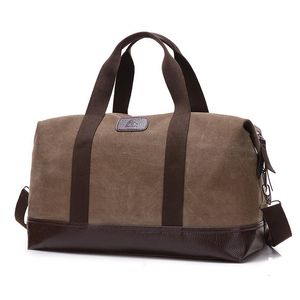 Sacs polochons Vintage grande capacité sac de voyage hommes bagages à main toile week-end hommes sacs polochons sac à main voyage fourre-tout grand sac PT1234 231019