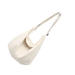 Sacos de lona branco leve e durável bolsa de lona das mulheres com grande capacidade elegante bolsa de ombro de pano bolsas femininas