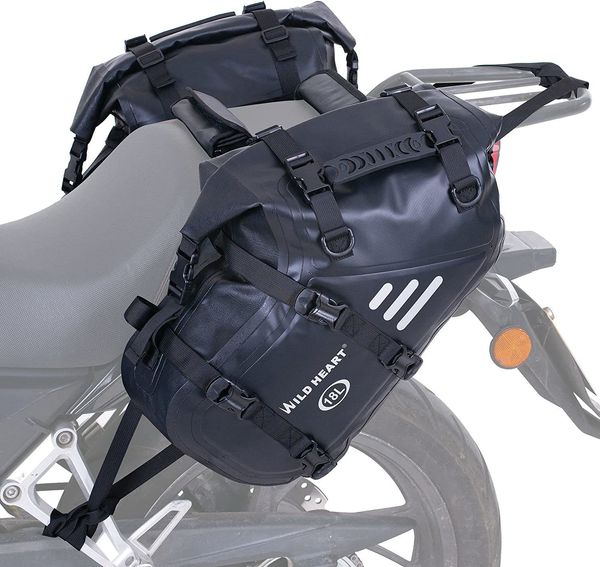 Bolsas de lona WILD HEART Alforjas de motocicleta Impermeable 36L Bolsa de alforja lateral Accesorio para maletero 230828