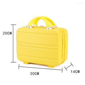 Plunjezakken vrouw cartoon waterdicht 3 d cosmetische kast abs 14 inch draagbare reis ritszak bagage opslagcapaciteit