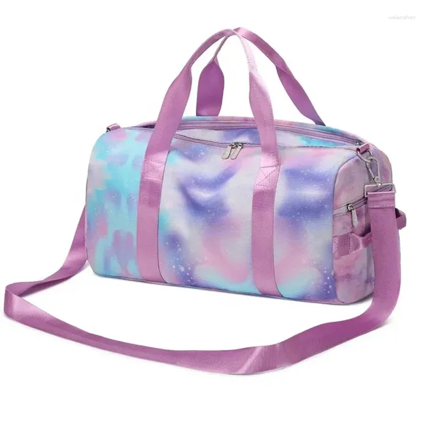 Sacs polochons Femmes Duffle Sac de sport pour filles adolescentes Gymnastique Gym Compartiment à chaussures Poche humide Weekender pendant la nuit