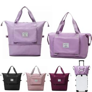 Bolsas de lona Bolsa de viaje para mujer Bolsa de gran capacidad Equipaje plegable Hombro Almacenamiento de lona Bolsos impermeables Yoga Deporte Crossbody 230130