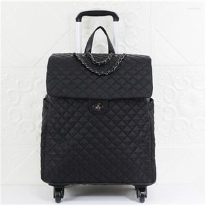 Sacs polochons femmes voyage Trolley bagage sac 20 pouces à roulettes ordinateur portable affaires Spinner valise à roulettes