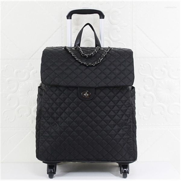 Sacs polochons femmes voyage Trolley bagage sac 20 pouces à roulettes ordinateur portable affaires Spinner valise à roulettes