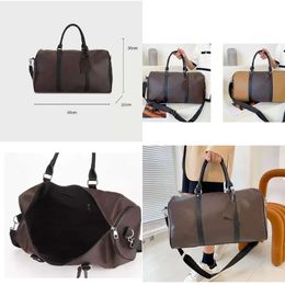 Duffel Designer Bag Fashion Travel Bags Men Women Gentleman Commerce Classic Leather Printing Hoge capaciteit Handtassen Dragen door Lage S Oorspronkelijke kwaliteit