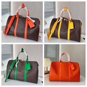 bolso de lona Bolso de viaje de diseñador para hombre Bolsos de equipaje de lona para mujer Bolsos Impresión de flores Estampado Moda equipaje clásico bolsas de viaje 40 cm