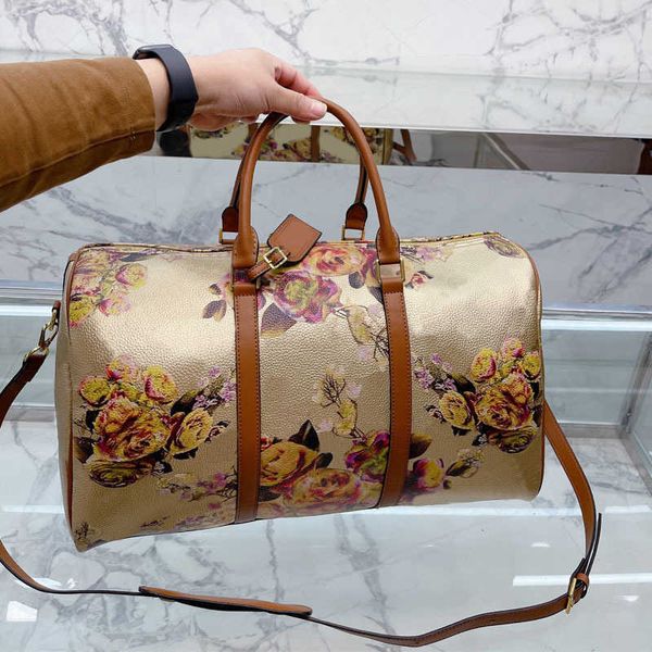 Bolso de lona bolso de viaje equipaje vintage Bolsos de diseñador Bolsos de mujer Moda de gran capacidad flor Laggages bolso 220907