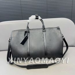 Bolsas de lona, bolsa de viaje de corta distancia, bolsa de equipaje de mano de Pu de gran capacidad, bolsas deportivas de fitness en relieve a la moda, Keepall 50