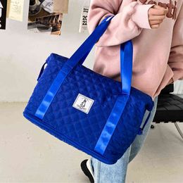 Bolsas de lona Bolsa de viaje Moda Seco Húmedo Separación Expansión Fitness Mujer Gran capacidad Lingge Bolsa de viaje 220707