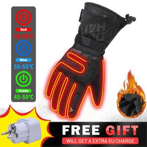 DUHAN 45-60 gants de Moto 100% imperméables gants chauffants de Motocross coupe-vent Guantes Moto écran tactile Protection de ski H1022